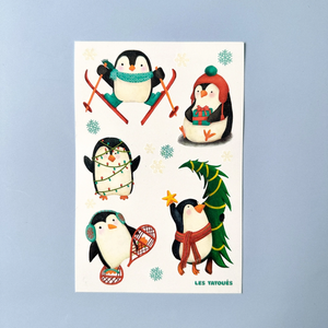 Penguin temporary tattoos