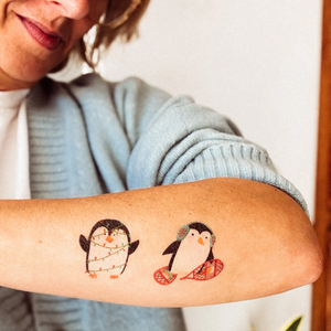 Temporary Tattoos - Holiday Penguins